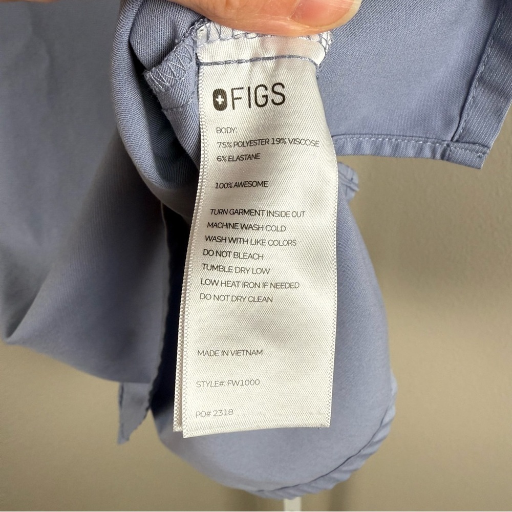 Figs Technical Collection Vapor Blue Space Dye Catarina One Pocket Scrub Size XS - Picture 4 of 4